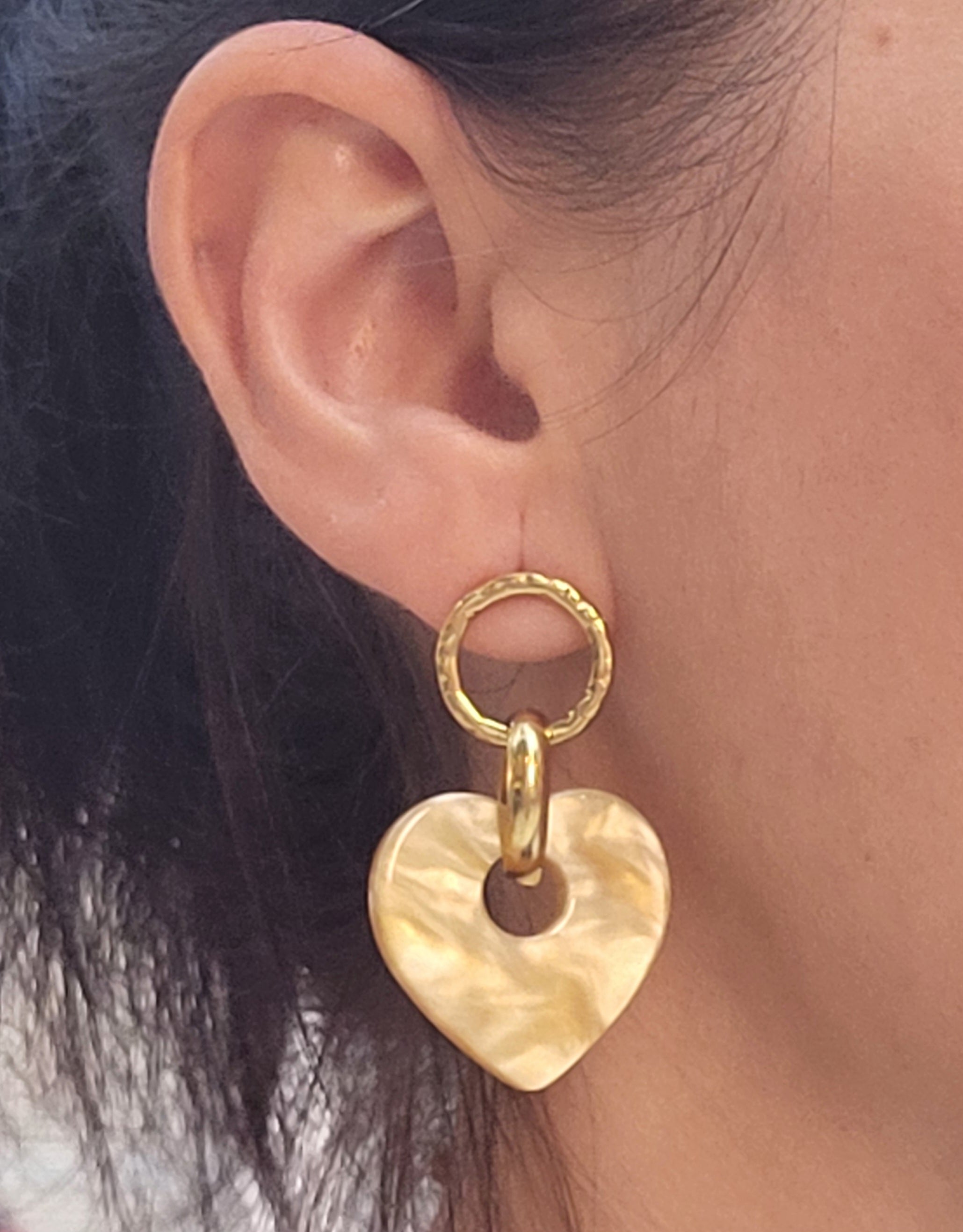 PENDIENTES MINERVA BAÑADO EN ORO