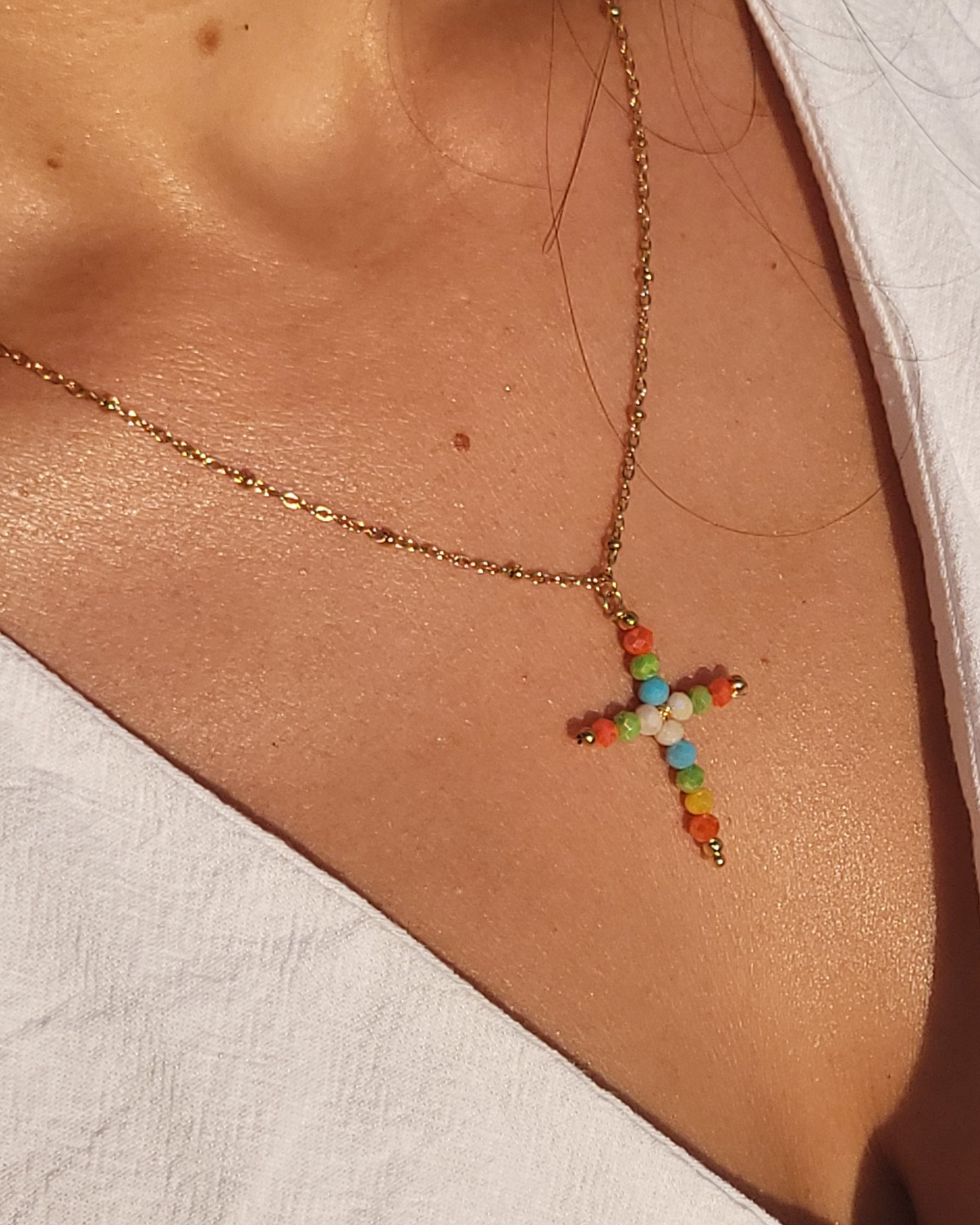 COLGANTE THEIA PIEDRAS MULTICOLOR