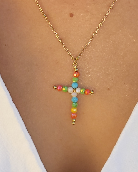 COLGANTE THEIA PIEDRAS MULTICOLOR