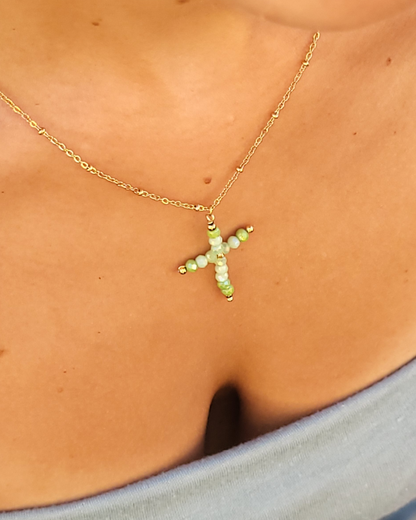 COLGANTE THEIA PIEDRAS VERDES